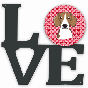 Dog Face xoxo Hearts Metal Wall Artwork LOVE - 194030198452