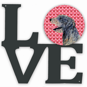 Dog Hearts Love and Valentine's Day Metal Wall Artwork LOVE - 194030207130