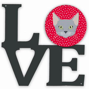 Cat Face Metal Wall Artwork LOVE - 194030209721