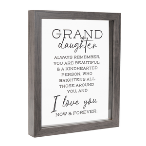 Framed Wall Art Granddaughter Remember - 603799627436
