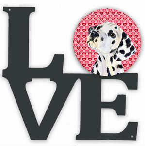Dog Hearts Love and Valentine's Day Metal Wall Artwork LOVE - 194030207277