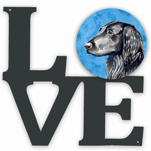 Blue/Pink Dog Metal Wall Artwork LOVE - 194030205952