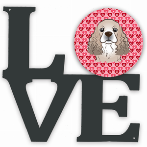 Dog Face xoxo Hearts Metal Wall Artwork LOVE - 194030198223
