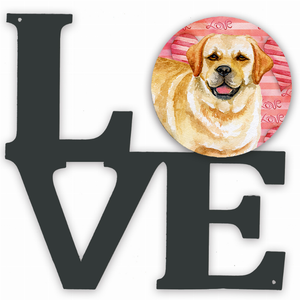 Dog Love & Hearts Metal Wall Artwork - 194030204184