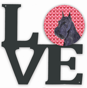 Dog Hearts Love and Valentine's Day Metal Wall Artwork LOVE - 194030206966