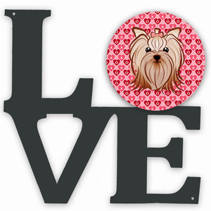 Dog Face xoxo Hearts Metal Wall Artwork LOVE - 194030198100