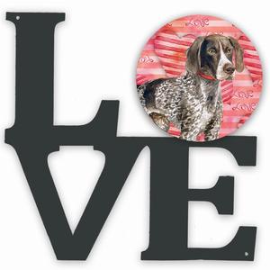 Dog Love & Hearts Metal Wall Artwork - 194030203958