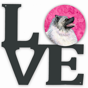 Blue/Pink Dog Metal Wall Artwork LOVE - 194030208519