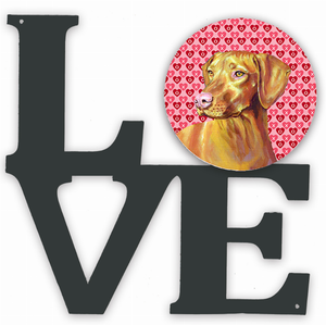Dog Hearts Love and Valentine's Day Portrait Metal Wall Artwork LOVE - 194030205099