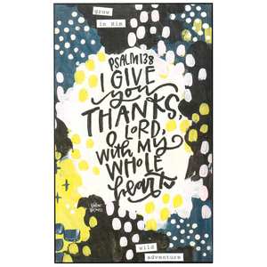 Wall Plaque I Give You Thanks Ps 138 Mdf - 603799625937