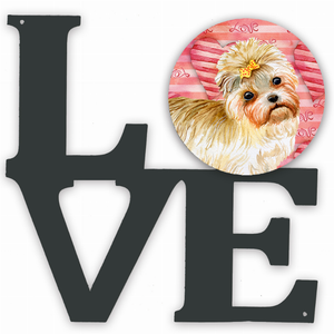 Dog Love & Hearts Metal Wall Artwork - 194030204221