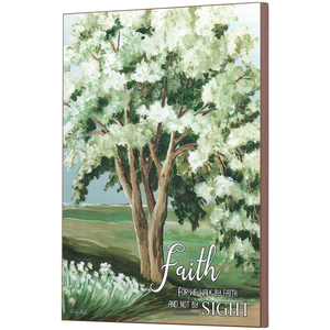 Faith For We Walk Wall Plaque - 603799602082