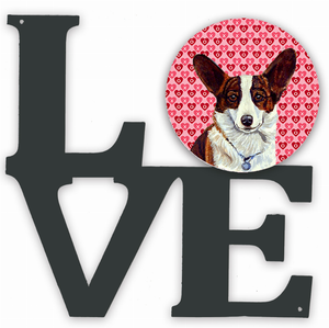 Dog Hearts Love and Valentine's Day Portrait Metal Wall Artwork LOVE - 194030205174