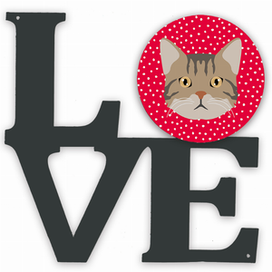 Cat Face Metal Wall Artwork LOVE - 194030209011