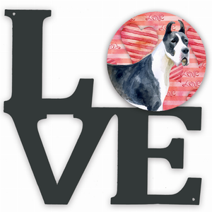 Dog Love & Hearts Metal Wall Artwork - 194030203972