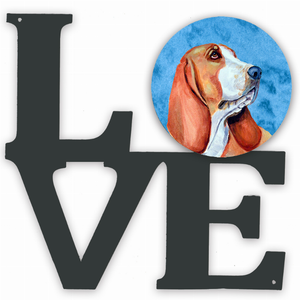 Blue/Pink Dog Metal Wall Artwork LOVE - 194030206065