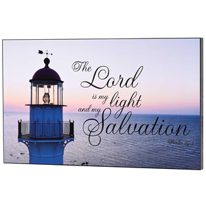 Wall Plaque Lighthouse Psalm 27:1 - 603799637152