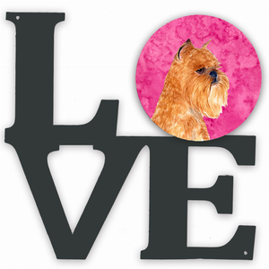 Blue/Pink Dog Metal Wall Artwork LOVE - 194030208571