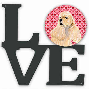 Dog Hearts Love and Valentine's Day Metal Wall Artwork LOVE - 194030206973