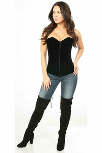 Lavish Velvet Overbust Corset - 655222157249