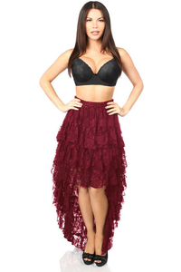 High Low Lace Skirt - 655222155337