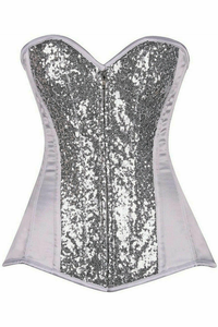Top Drawer Sequin Steel Boned Corset - 635409137592