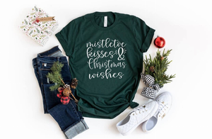 Mistletoe Kisses & Christmas Wishes Tee - 171000039695