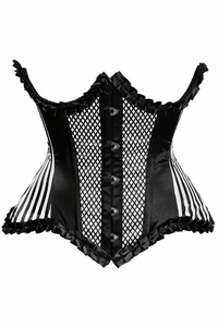 Top Drawer Burlesque Underwire Curvy Cut Waist Cincher Corset - 782588078441