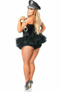 Lavish Flirty Cop Corset Costume - 635409172142