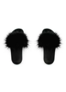 Faux Fur Slides - 793611947856