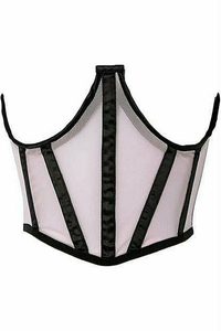 Lavish Mesh Open Cup Waist Cincher - 782588113203
