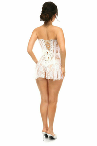 Lavish Sheer Lace Corset Dress - 782588090337