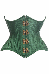 Top Drawer Double Steel Boned Brocade Curvy Underbust Corset - 655222151636