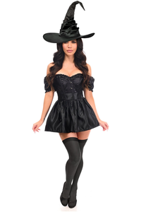Top Drawer 3 PC Black Witch Corset Costume - 840389604792