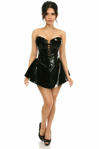 Top Drawer Patent Steel Boned Corseted Dress - 782588112138