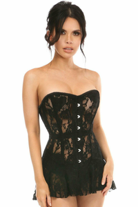 Lavish Sheer Lace Corset Dress - 782588114323