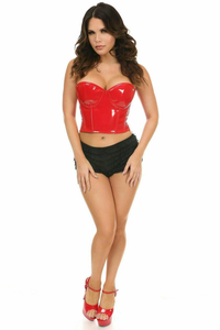 Lavish Patent PVC Underwire Bustier - 655222104816