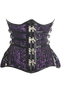 Top Drawer CURVY Steampunk Brocade Steel Double Boned Under Bust Corset - 655222129109