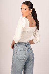 Alessia Cropped Blouse In White - 196044951535