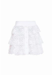 Alicia White Lace Skirt - 196044951634