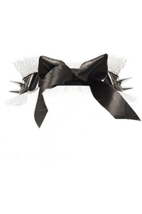 Kitten Collection Fishnet Spike Choker - 655222173898