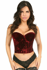 Lavish Crushed Velvet Underwire Bustier - 655222082435