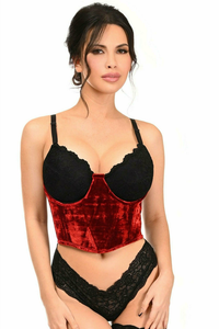 Lavish Velvet Underwire Waist Cincher Corset - 782588090849