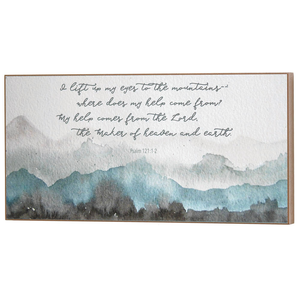Plaque Wall I Lift My Eyes Ps.121:1-2 Mdf - 603799016322