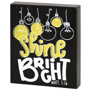 Plaque Shine Bright Matt 5:16 Mdf - 603799978767