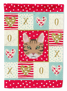 California Spangled Cat Love Flag Canvas House Size - 194030085790