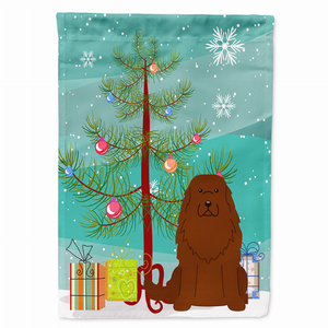 Merry Christmas Tree/Dog breed Themed Flag Canvas - 638508536921