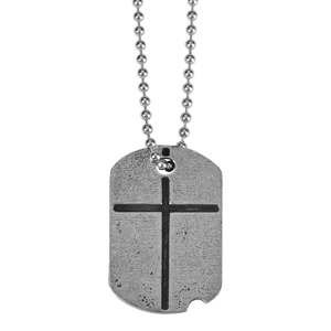 Nk Dogtagcross Jos 1:9B Pewter - 603799929585