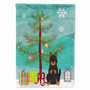 Merry Christmas Tree/Dog breed Themed Flag Canvas - 638508537225