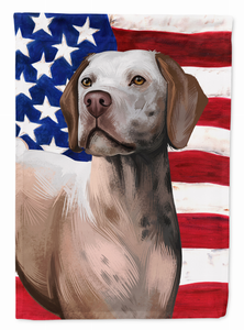 American Flag with Dog Artwork Flag Canvas House Size - 194030218488